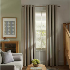 Plain Eyelet Curtains 2 Panels