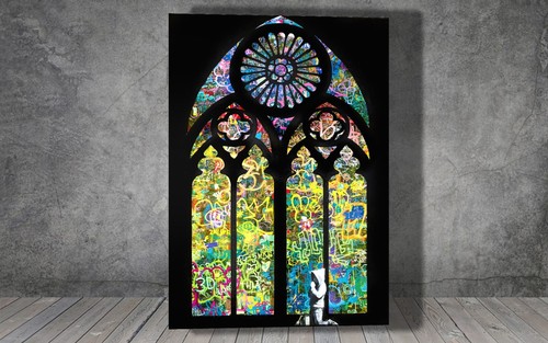 Banksy forgive trespasses - banksy,