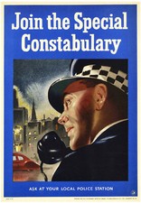 VINTAGE POSTER Police Recruitment Advert Join the Special Constabulary Art A3 A4