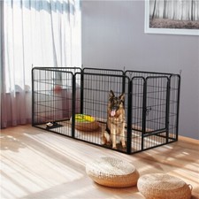 Pet Dog Pen 6 Panel Foldable Cat Puppy Playpen Indoor/Outdoor Enclosure Run Cage
