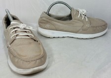 *BARGAIN* SKECHERS Women Go Walk Lite Eclipse Natural Boat Shoes Trainers UK 6.5