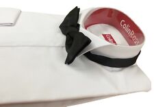 SLIMMER FIT WHITE Classic Wing Collar Shirt Double Cuff Wedding/Proms 14" -18"
