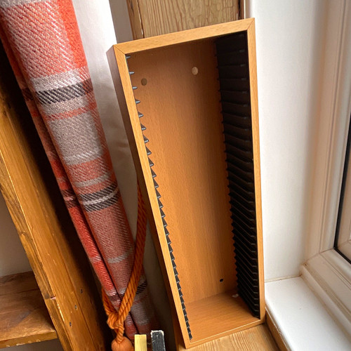 Wooden wall mounted storage - wall, cd