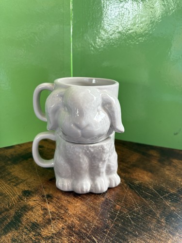 Next grey rabbit shaped mug - grey,
