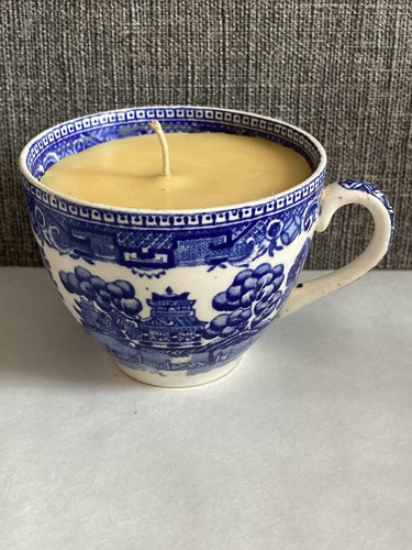 Beeswax candle inside vintage - beeswax,