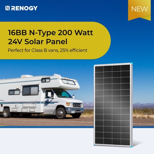 Renogy 200watt solar panel 24v - 200watt,