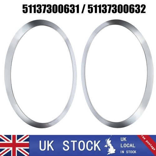 Pair chrome headlight trim - headlight,