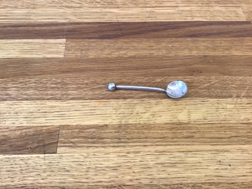 Antique silver spoon mystard