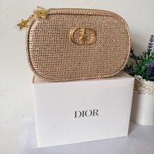 Dior Gold Christmas makeup bag