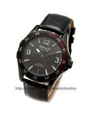 Omax Gents/Unisex Black Dial