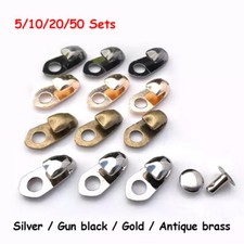 Boot Hooks Lace Fittings With Rivets Camp Hiking Climb Repair Buckles - 4 Colors