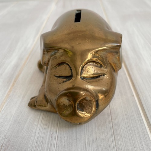 Vintage solid brass happy - brass,