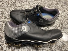 FootJoy DNA Helix Golf Shoes Black/Silver 53318 Men's sz 10 W