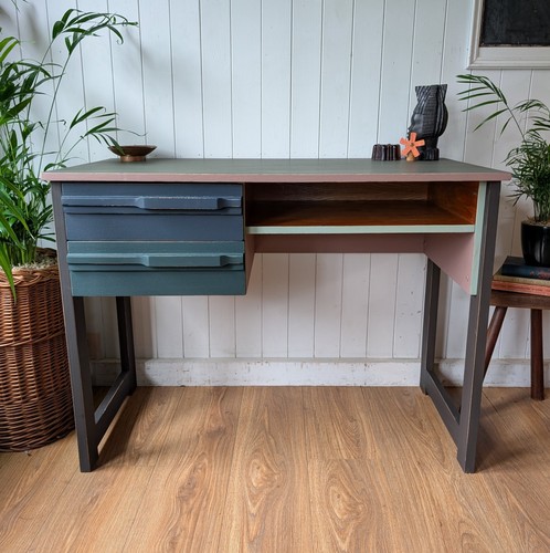 Painted mid century desk - mid,