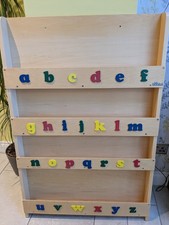 Tidy Books Alphabet Bookcase, Natural Pine finish