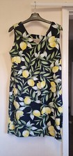 Ladies M And Co Navy, Green & Yellow Size 12 Dress