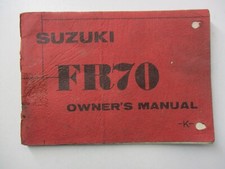 SUZUKI FR70 GENUINE OWNERS HANDBOOK MANUAL PRE-OWNED