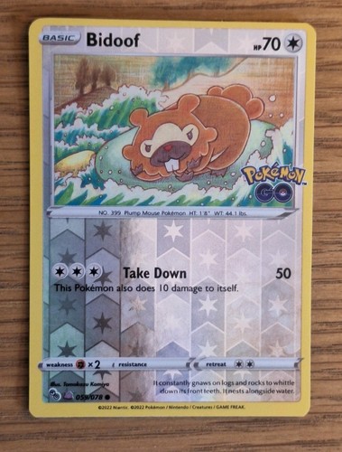 Pokémon tcg bidoof - pokémon,