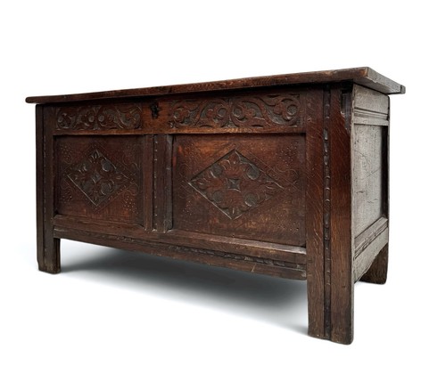 Antique solid carved oak mule - antique,
