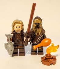 Lego Minifigures Star Wars Old Luke Skywalker sw1039 & Chewbacca sw0532 (75245)
