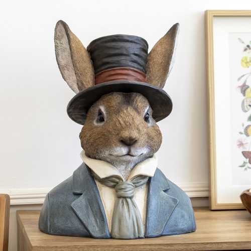 Large gentleman rabbit bust - large,