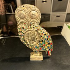 Solid Brass Owl Figurine 