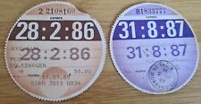 1980's 2 Tax Discs 1973 VOLTSWAGON TRIKE WYG169L  