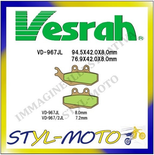 967sjl front sintered brake - front,