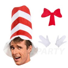 Crazy Cat Fancy Dress Costume In The World Book Day Cat Hat Bow Tie Gloves