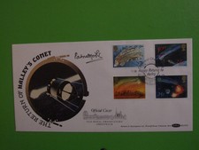 BENHAM FDC 1986 HALLEY'S COMET SIGNED PATRICK MOORE