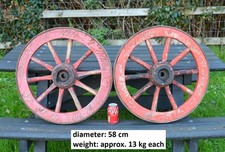 2x vintage old wooden cart