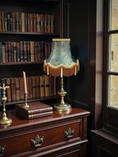 Blue paisley table lampshades