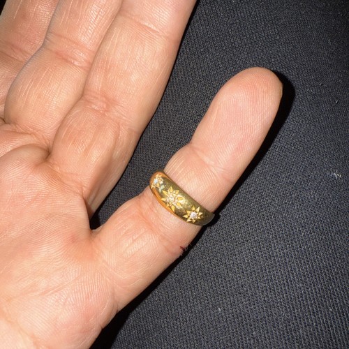 Stone 18ct gypsy ring - 3,