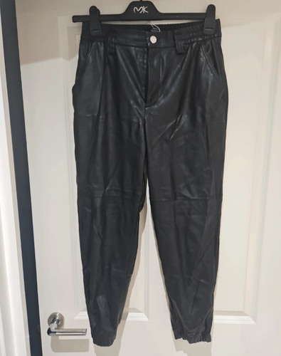 Bershka black faux leather