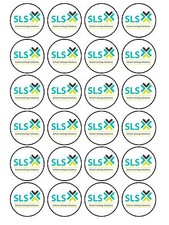 24 x Edible Personalised Bespoke Business Logo Promotional Cake Cupcake Toppers