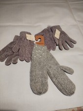 Grey Gloves & Mittens 3 Pairs
