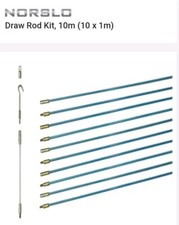 Norslo Draw Rod Kit, 10m (10 x 1m) Cable Pulling Rods