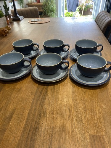 Denby blue jetty cups and - jetty,