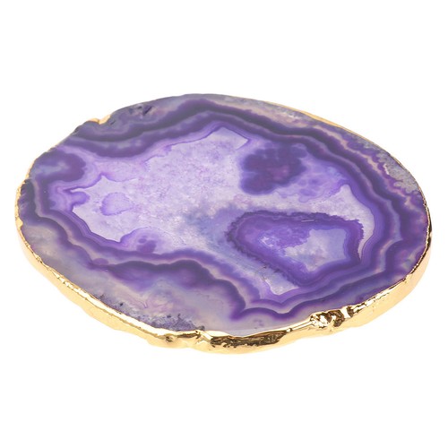 Natural agate coaster - natural,
