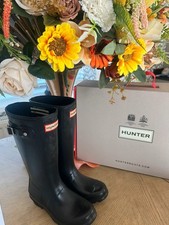 Hunter Wellie boots kids black