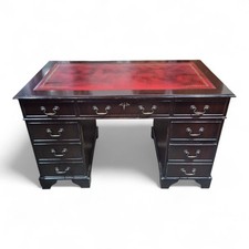 Pedestal kneehole desk - pedestal,