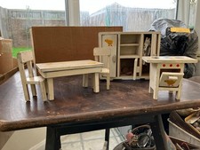 Antique wooden dolls house - wooden,