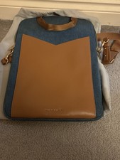 Charles & Keith Laptop Bag Denim Leather