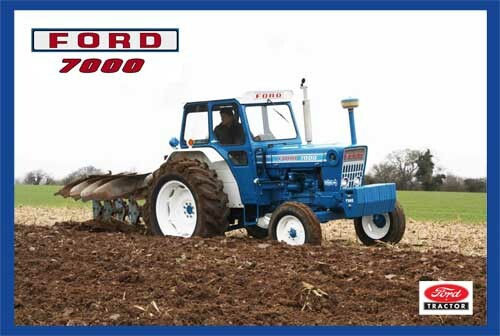 Vintage ford 7000 tractor - vintage,