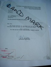 Vintage 1970 Letter BUSMC British United Shoe Machinery Company Leicester