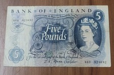 OLD FIVE POUND NOTE  FFORDE  BANK NOTE X60 823692 Condition Good