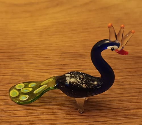 Decorative glass peacock - decorative,