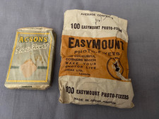 Two Vintage Pkts of Photo Fixers for old style photo albums 1 used 1 unopened