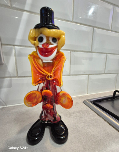 Glass clown figurine ornament - figurine,