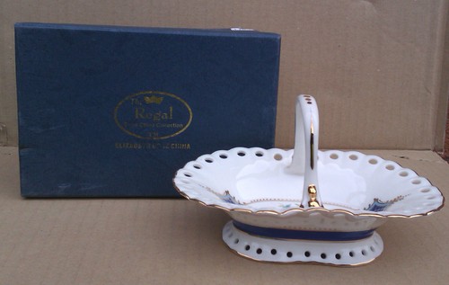 Regal bone china footed basket - bone,